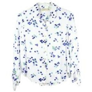 Maeve Anthropologie Blueberry Print Shirt Top 2